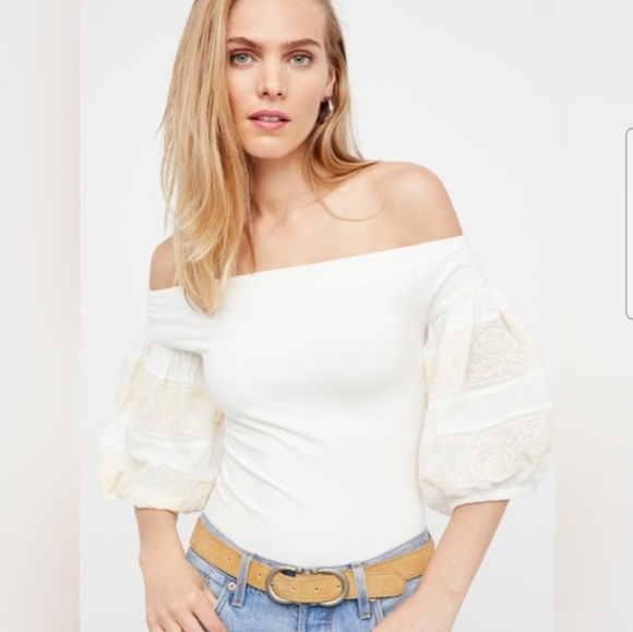 Free People Rock With It Off The Shoulder Top - Picture 2 of 16